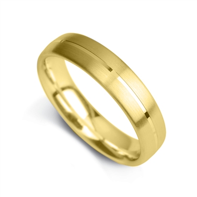 Asher Yellow Gold Plain Wedding Ring for Women